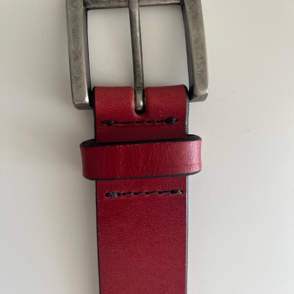 Leather Red Belt - Picture 4 of 4